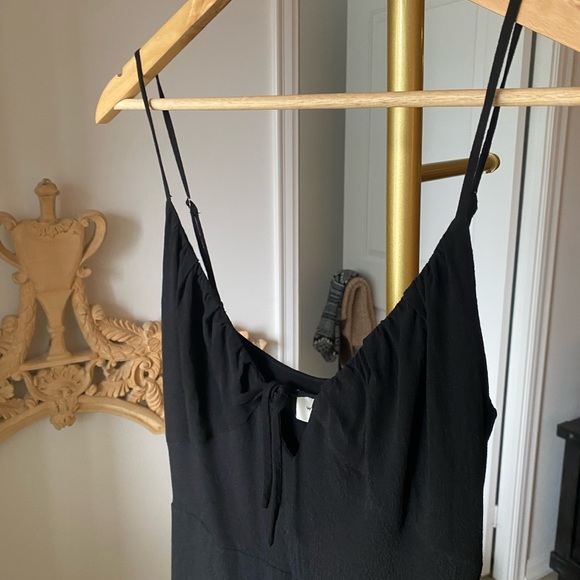 Wilfred Jumpsuit, Black, Size S, Crop Wide Leg, with Pockets - Picture 3 of 11